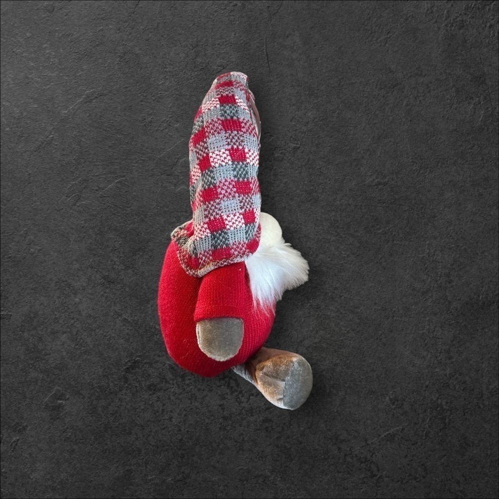 Holiday Velvety Gnome with bell tipped hat - Picture 4 of 5